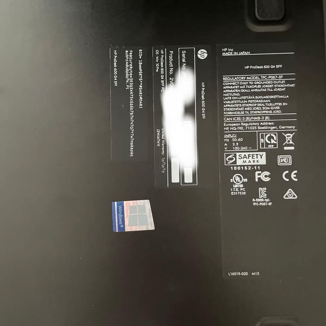 【*院様 HP ProDesk デスクトップPC コンパクト