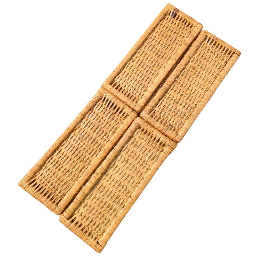 籐 ラタン チェスト4段 インテリア 昭和レトロ 箪笥