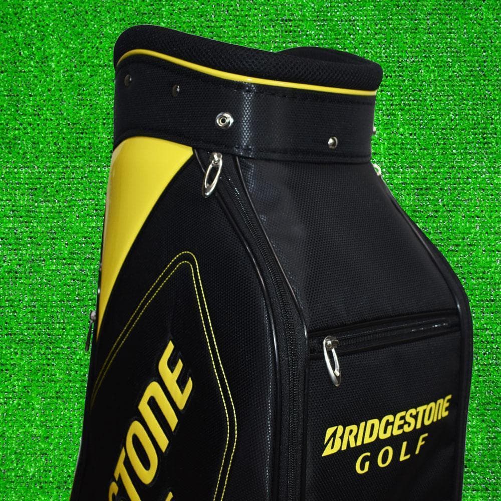 ブリヂストン ゴルフ 軽量 キャディバッグ９型【黒/黄/白】新品！
