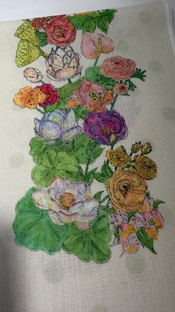 マーム　MarMu アクアエデン　単衣訪問着 紺色 名古屋帯　帯揚げ　半衿セット