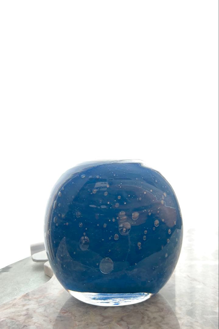 【希少色】Henry Dean ヘンリーディーン 花瓶 フラワーベース ブルー