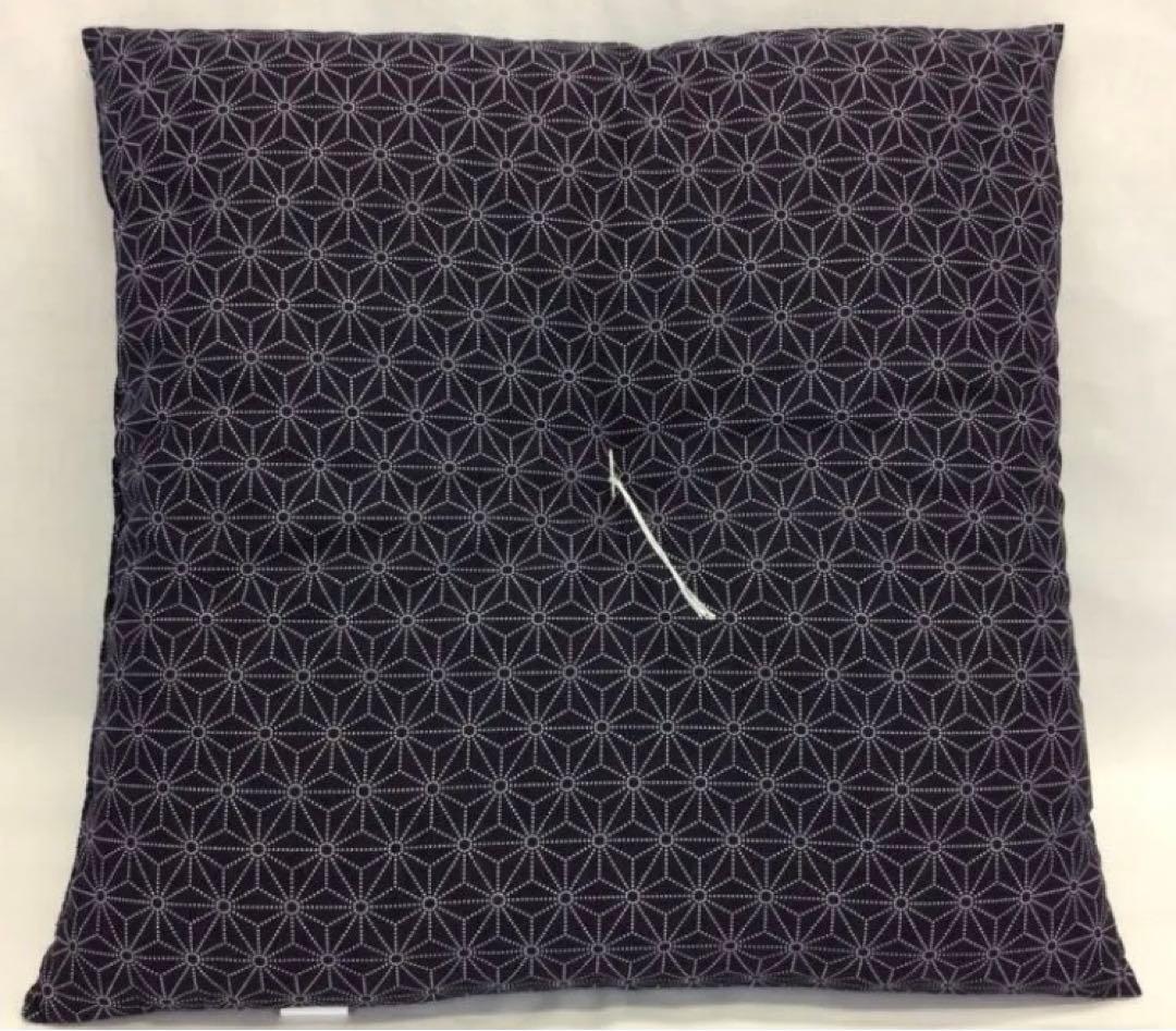 【新品工場より出来たて発送】小座布団 麻の葉 45×45㎝ 紺 7枚エンジ7枚