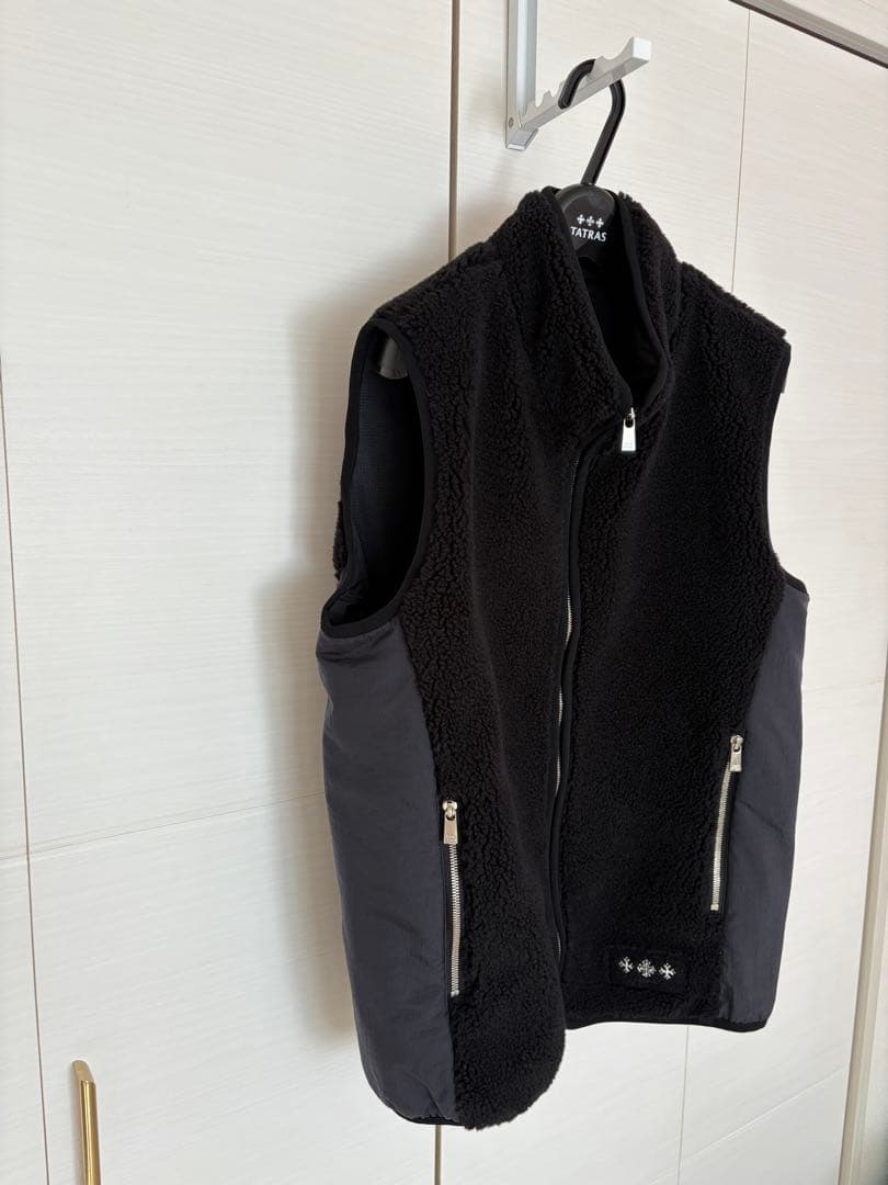 【美品】タトラス ボア ベスト FLAVIO メンズ サイズ2 ブラック