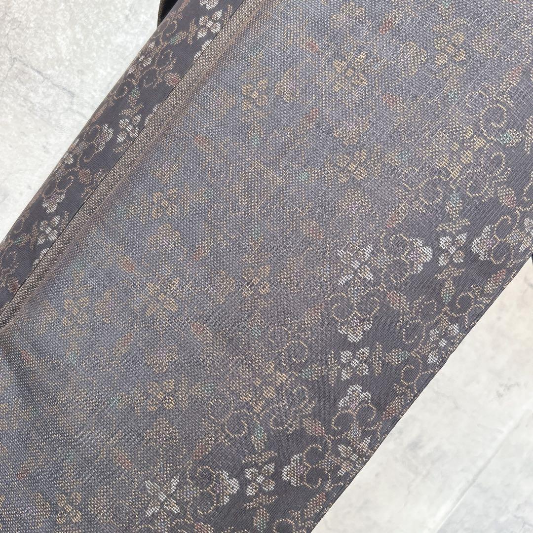 大島紬　小紋　フルセット　着物　正絹　泥染め　パールトーン加工　かっこいい