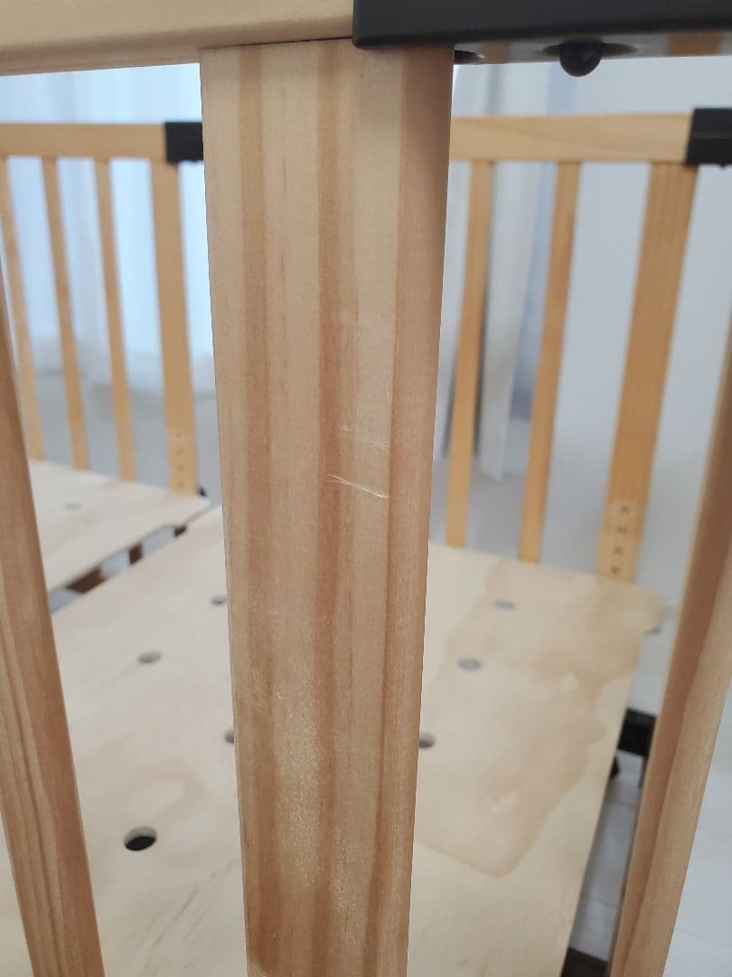 PSC・SG認証 RiZKiZ 木製ベビーベッド 使用5か月☆美品☆