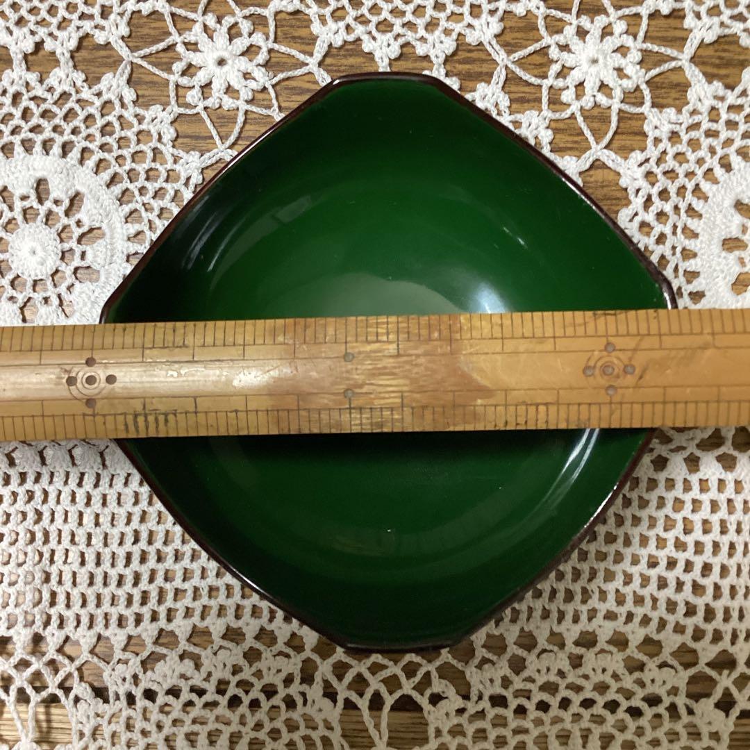 k24 輪島塗　小鉢20入　　緑色と茶色の漆器