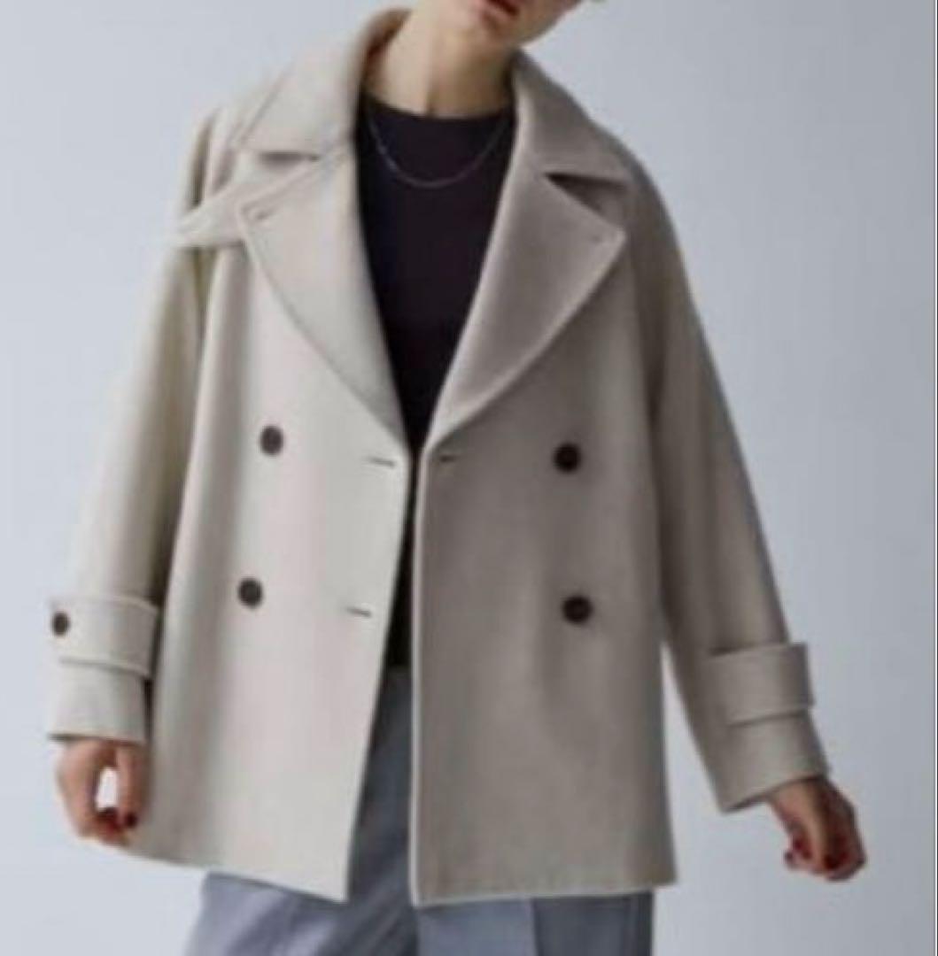 美品　UR スーパー100メルトンPコート