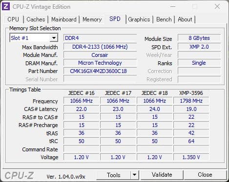 DDR4-3600MHz デスクトップPC用 メモリ 16GB [8GB×2枚]