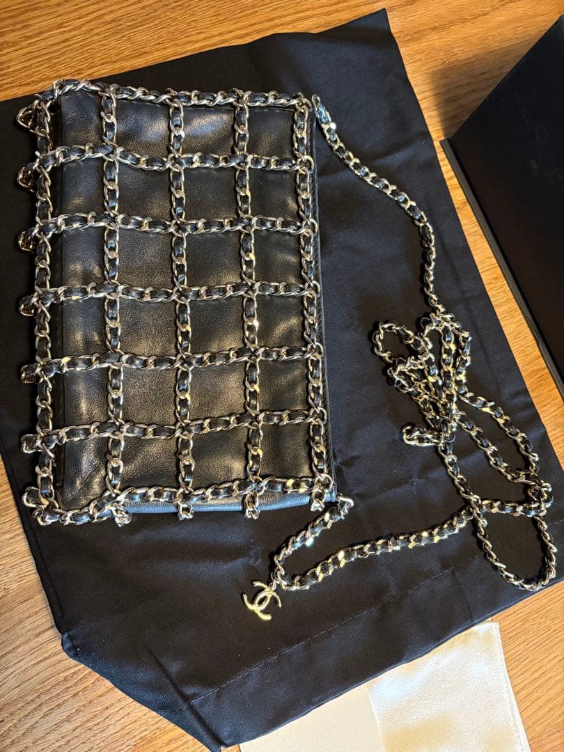 最終大幅値下げ！激レア⭐︎CHANEL ブラック レザー チェーンショルダーバッグ