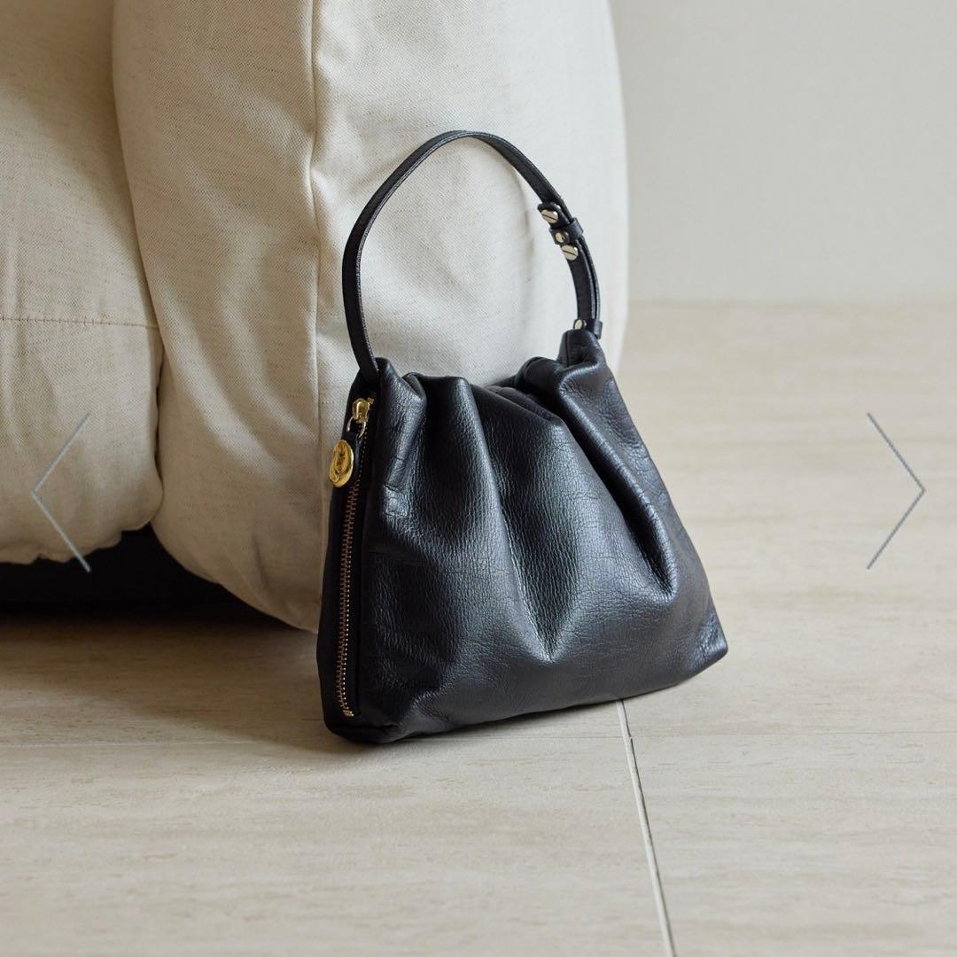 gemeil レザーワンハンドルバッグ ブラック