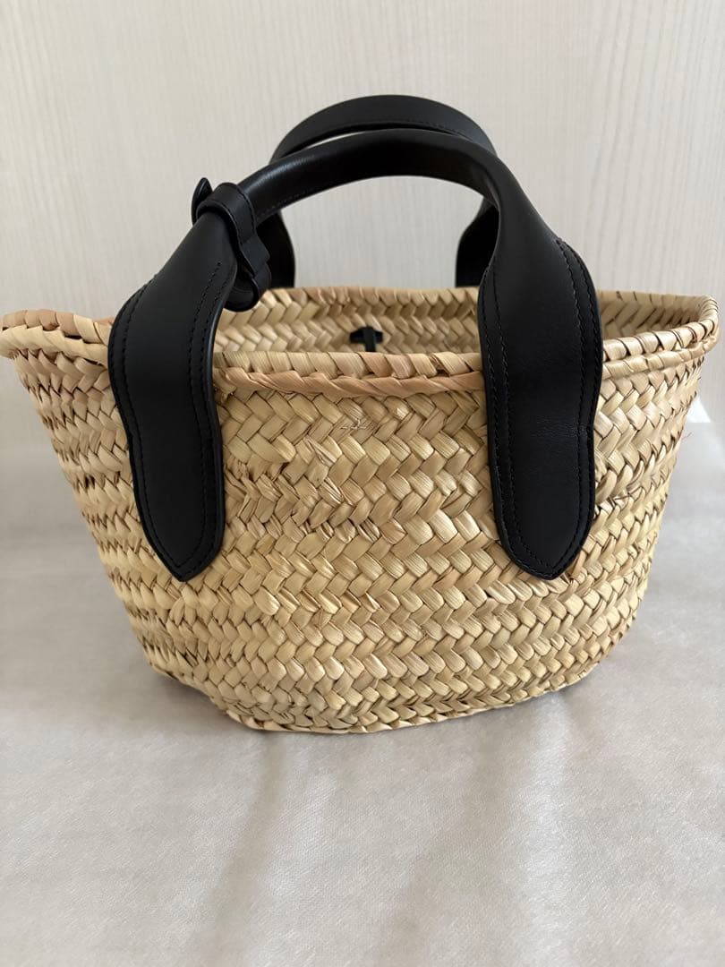 美品J&M DAVIDSON レザー ブラック かごバッグS