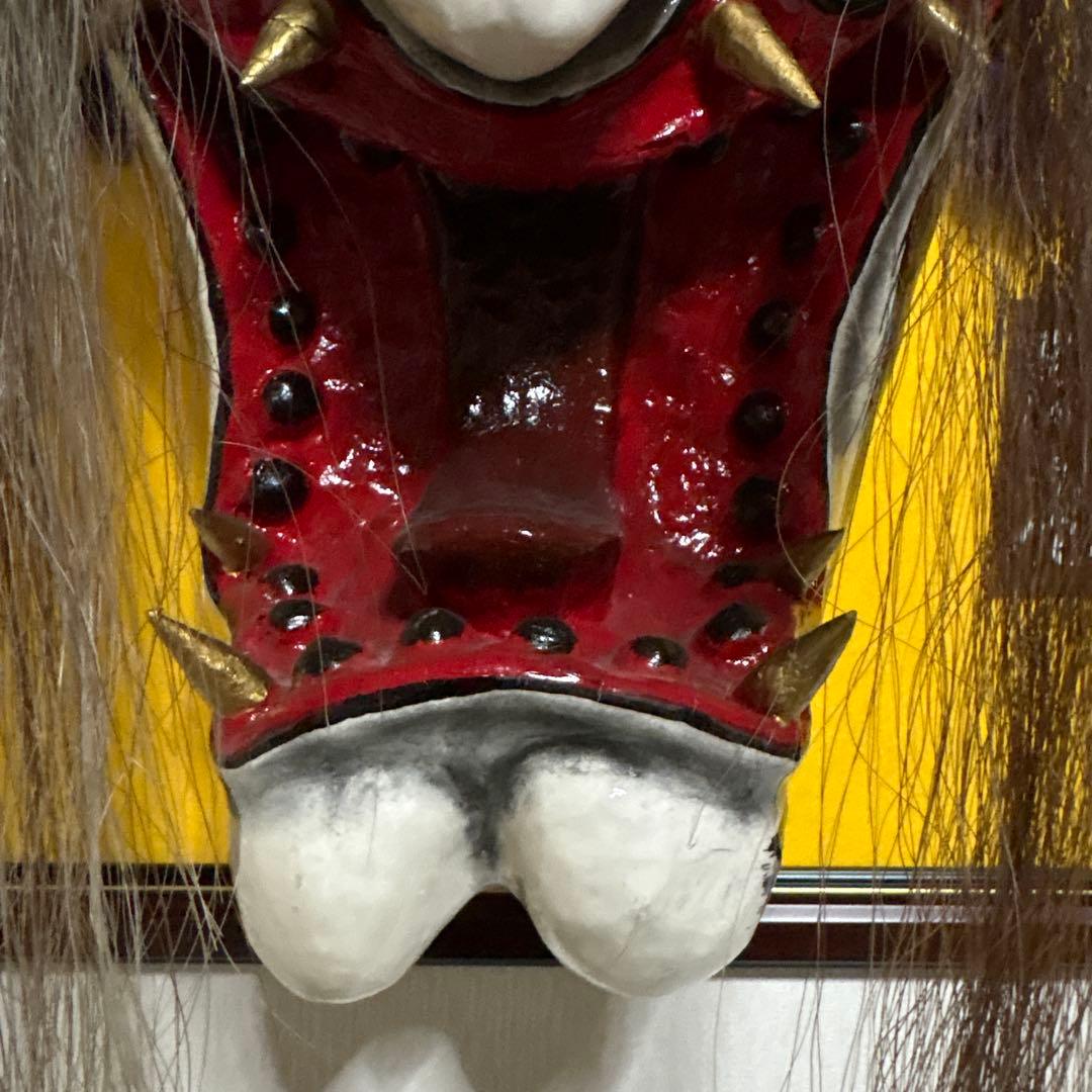 石見神楽面　般若　大　鬼　男　お面　能面　壁掛け　般若　角　置物　レトロ　工芸品