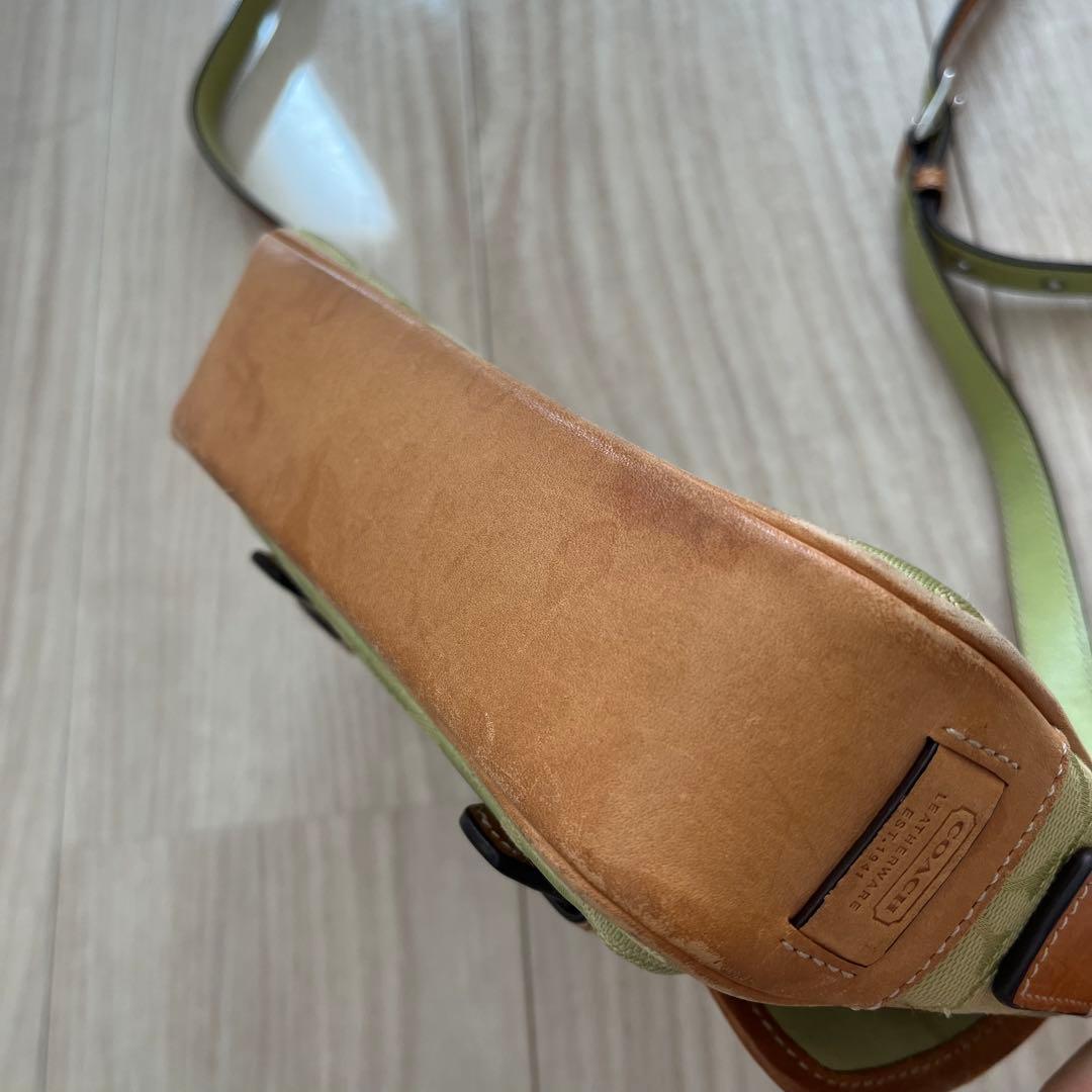 COACH ショルダーバッグ キャンバス×レザー 斜めがけ クロスボディ y2k