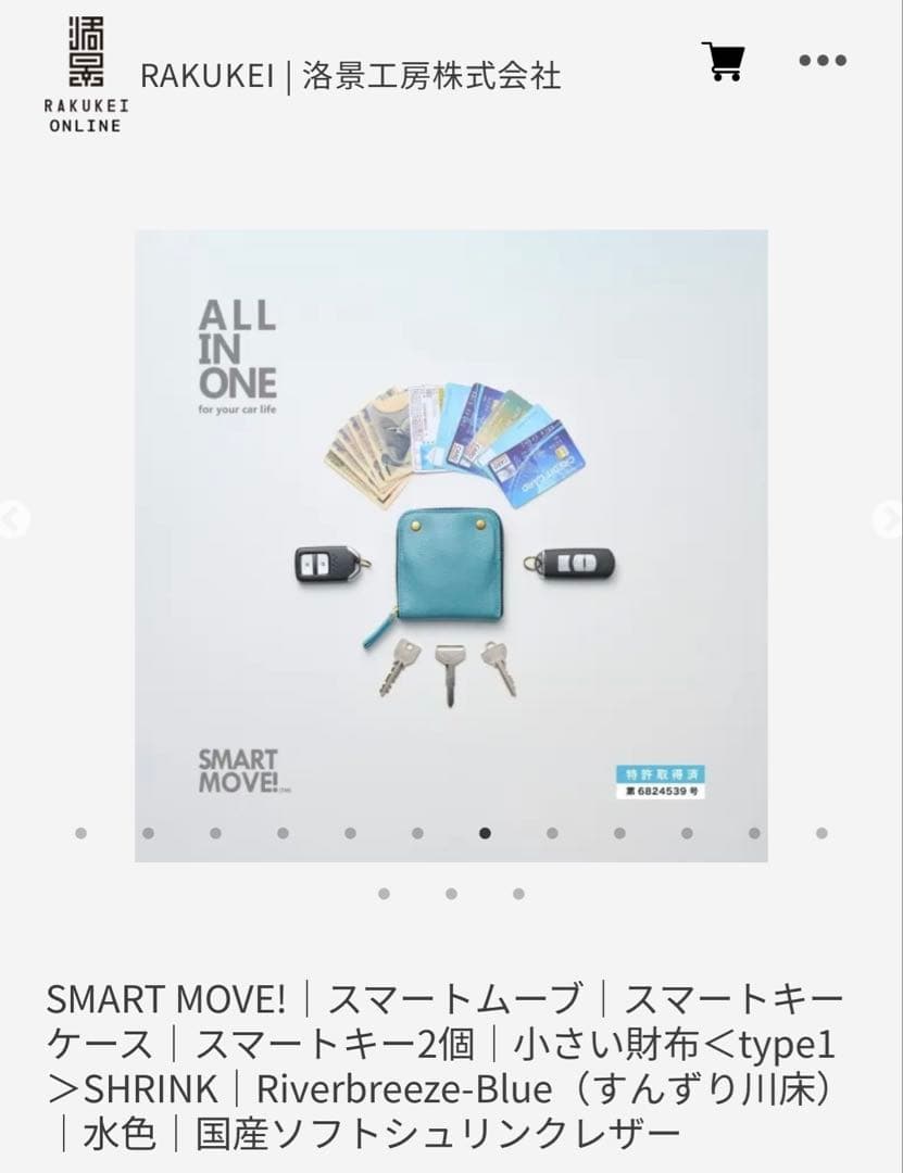 RAKUKEI SMART MOVE! type1 小さい財布　新品未使用！