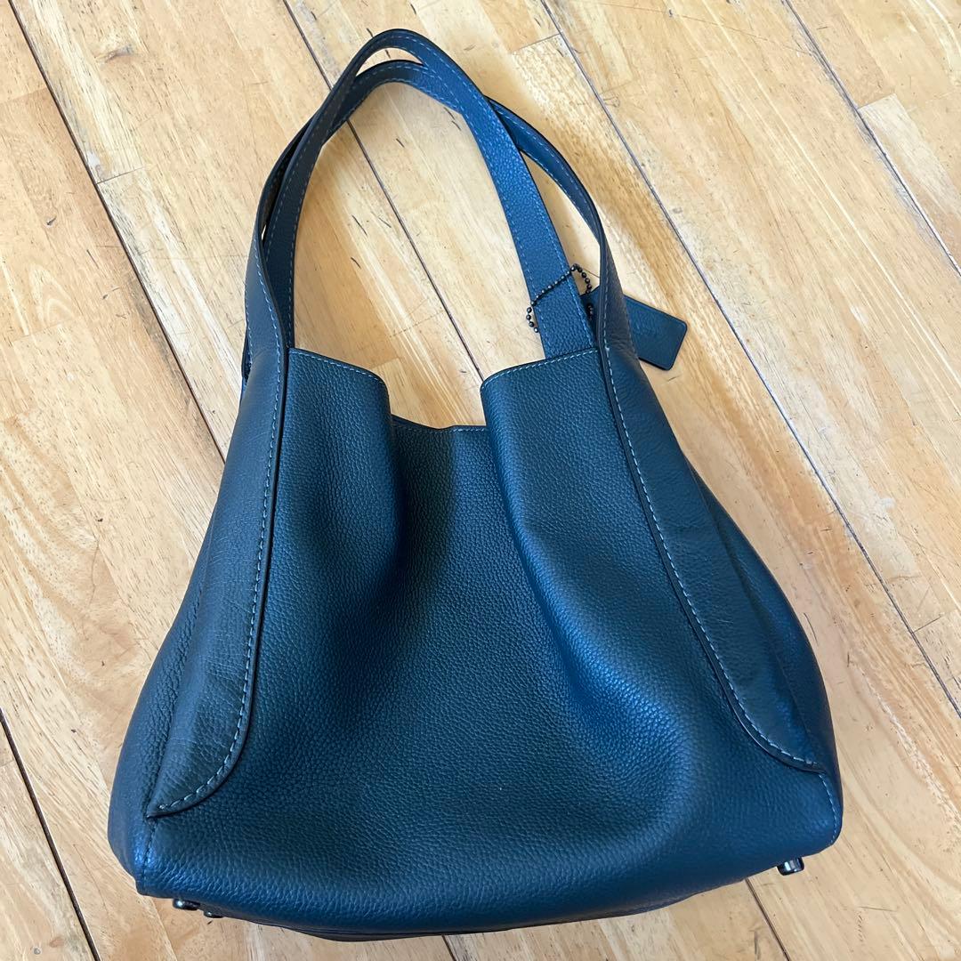 コーチ　ハンドバック　深いグリーン