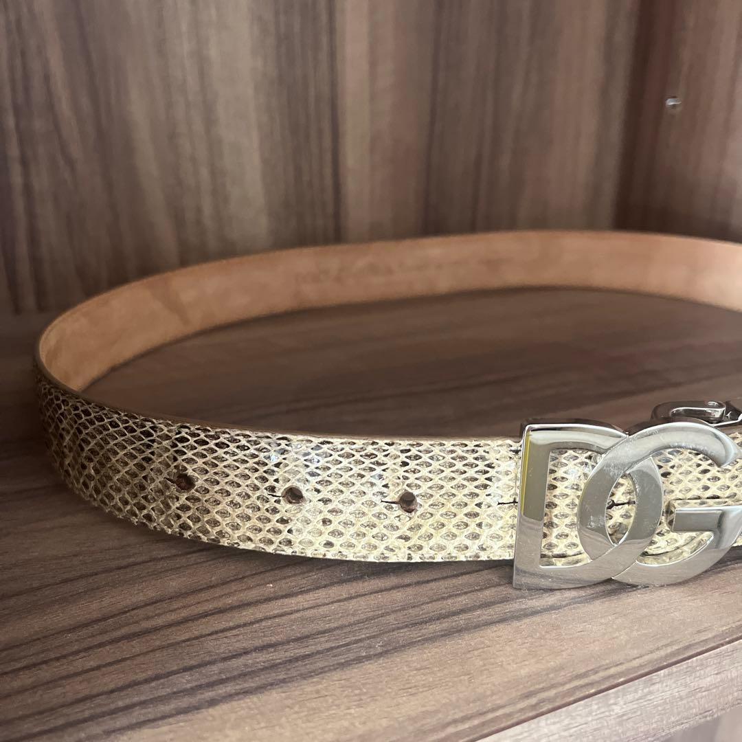 Dolce & Gabbana ヘビ革ベルト 80cm