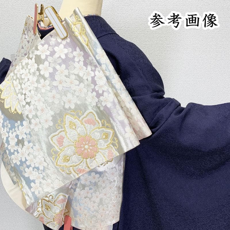 507z34☆振袖 高身長な方に 古典柄 金駒刺繍 毬 紺☆美品 成人式 結婚式