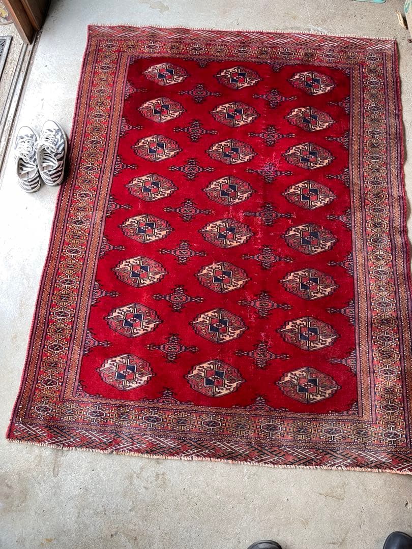 トルクメンデザイン ウールカーペット 180x136 cm