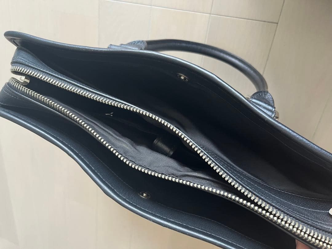 美品 COACH コーチ ビジネスバッグ オールレザー ストラップ付 ブラック