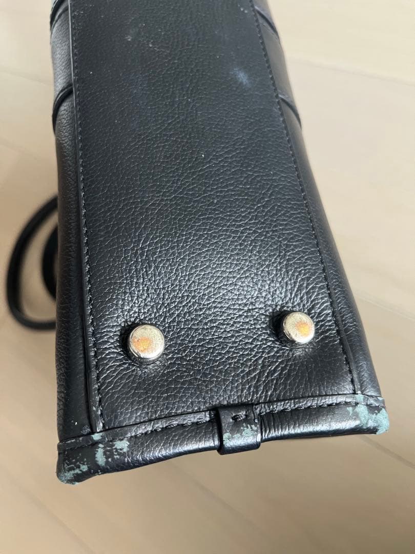 美品 COACH コーチ ビジネスバッグ オールレザー ストラップ付 ブラック