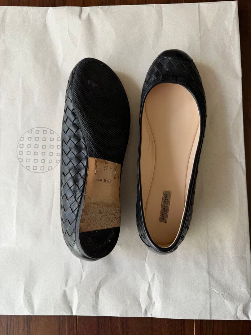 【極美品】ボッテガヴェネタ バレエシューズ パンプス ブラック 24cm