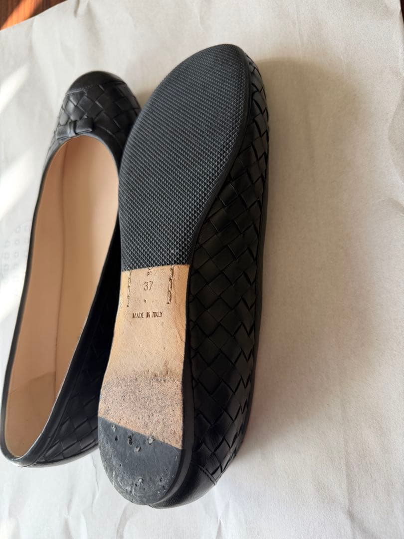 【極美品】ボッテガヴェネタ バレエシューズ パンプス ブラック 24cm