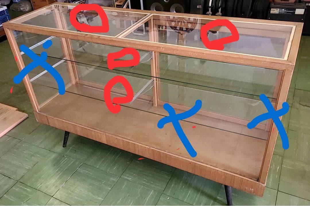 【専用/ブーヒーさん】ヴィンテージ　木製　ガラスショーケース