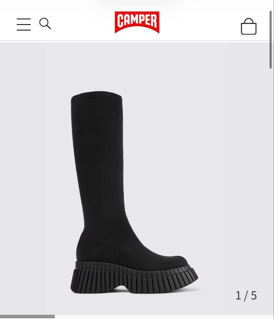 CAMPER ブラック ロングブーツ BCN