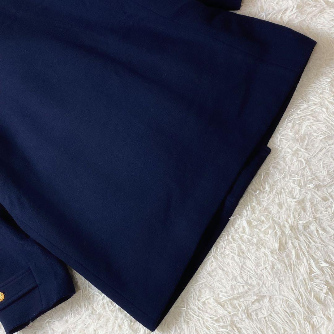 値下げ中 ハナエモリ スクールコート ピーコート ウール100 金ボタン 紺ブレ