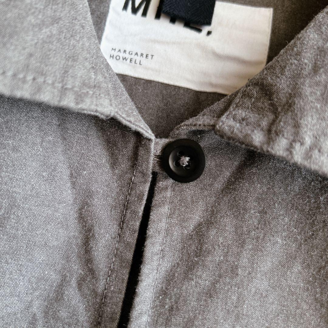 MHL. ⿻ メランジ コットンシャンブレー プルオーバー ルーズ ナチュラル