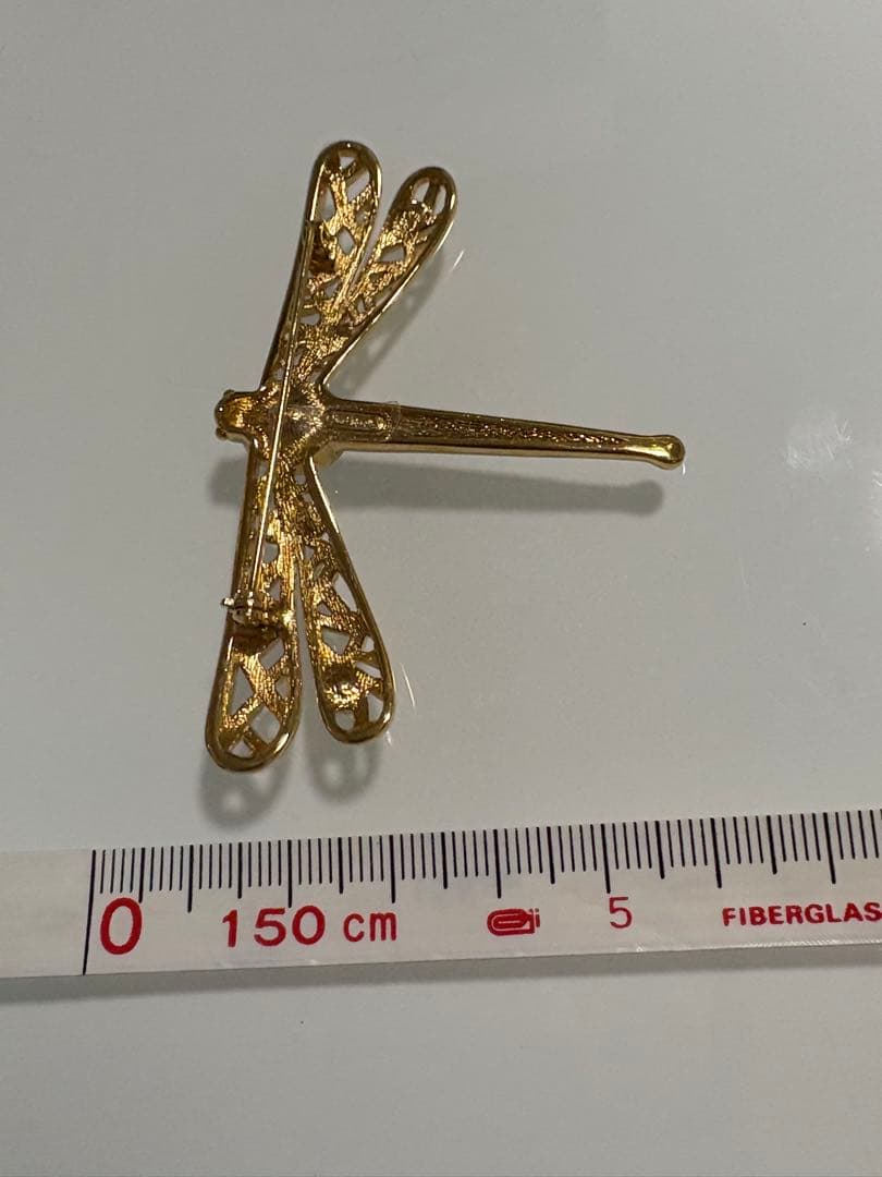 vintage クリスチャンディオール DIOR ブローチ トンボ