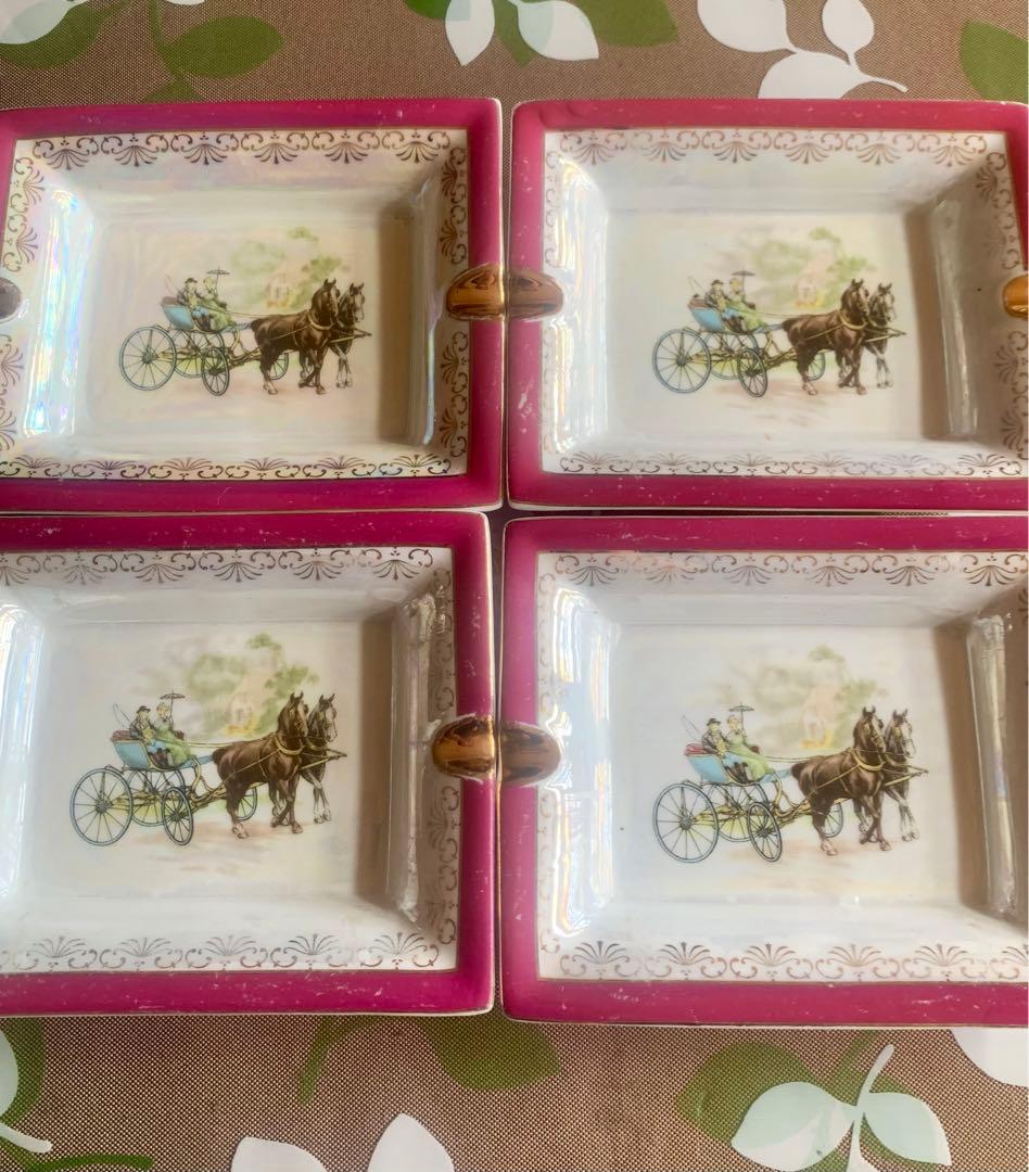 絵画風灰皿7点セット