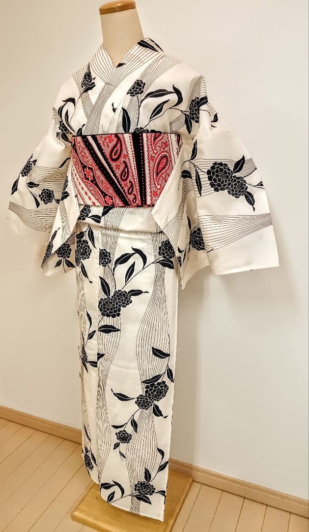 綿麻浴衣　トールサイズ　裄71cm