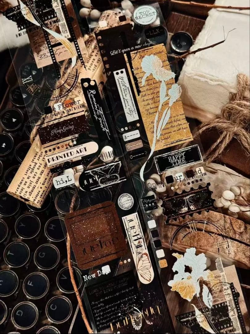 PET 鸢尾之花 5cm×5m 海外マスキングテープ　海外マス装飾　英字　花