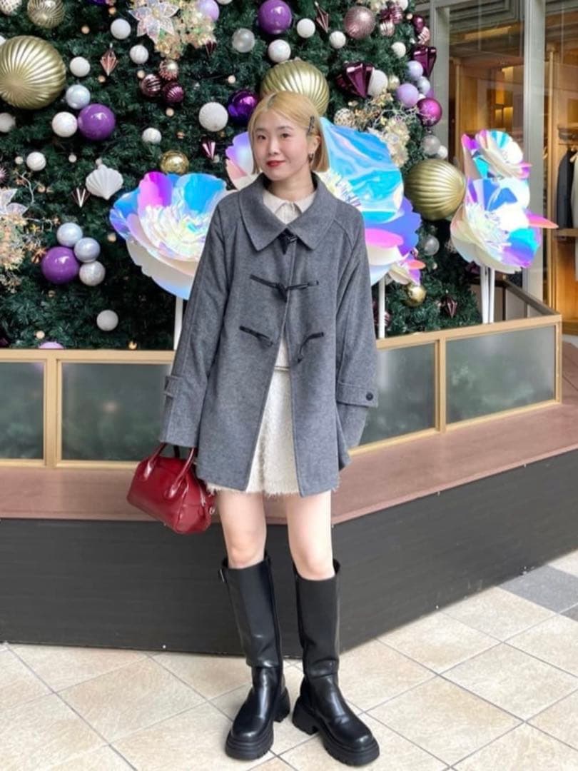 カスタネ　Kastane ダッフルフレアコート グレー　ベスト付き　新品未使用