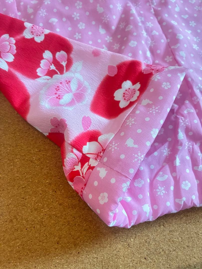 まめ姫ちゃん　JAPANスタイル　振袖バージョン　七五三 7歳用 着物セット