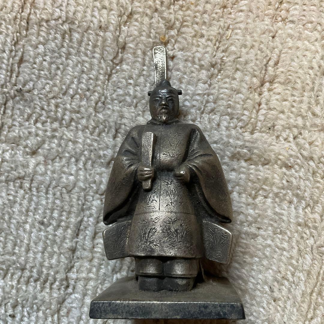 純銀製　天神様　置物　桐箱付き　昭和レトロ。