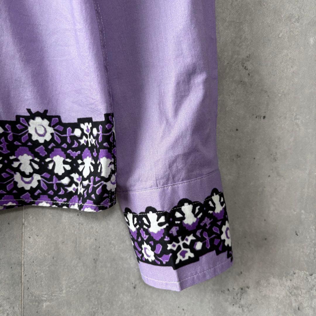 エトロ ETRO ペイズリー柄 シャツ ブラウス パープル 42 イタリア製