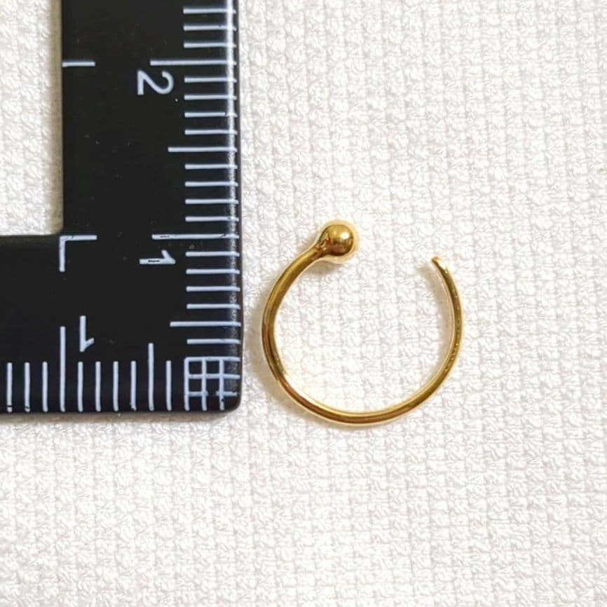 ARTIDA OUD　K10　スタッドミニフープ　シングルピアス　【片耳】