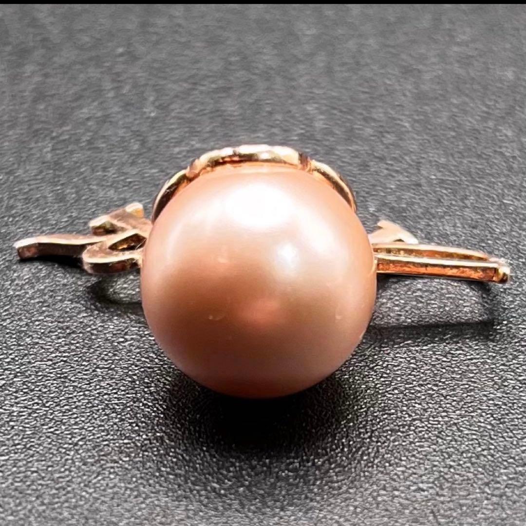 【片耳キャッチのみ】Dior ディオール ロゴ ピアス パール ピンクゴールド