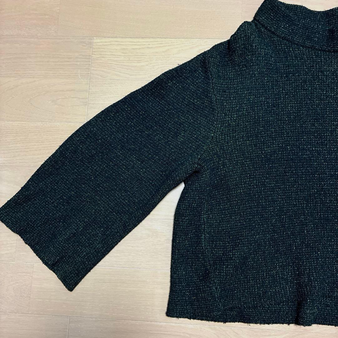 【 Ka na ta 】 unmilitary knit 黒×深緑　サイズ1