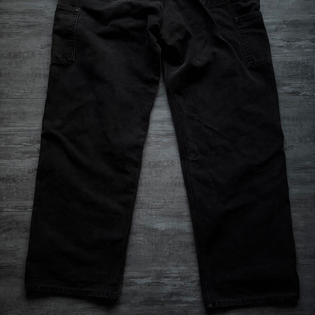【美品！！】　Carhartt オーバーオール　ブラック　　黒32×32 希少