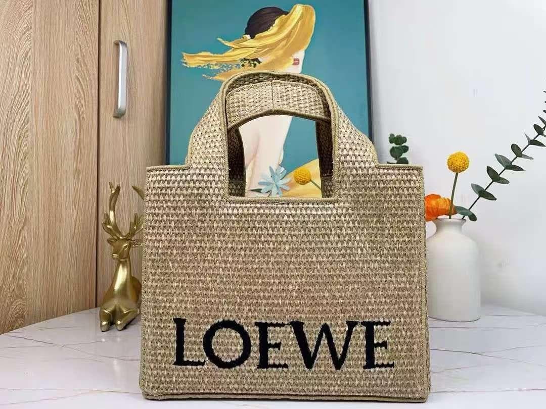 LOEWE 米色 編み込み トートバッグ