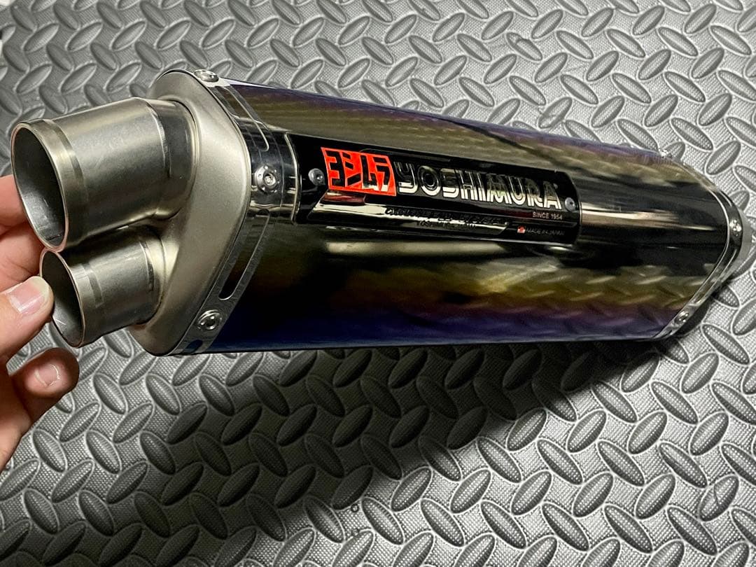 ヨシムラ トライオーバルマフラー　チタンブルー