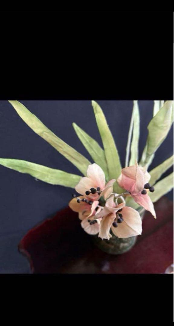 アートフラワーブーケ　ヒオウギ　花　造花　アートフラワー　立体絵画　6