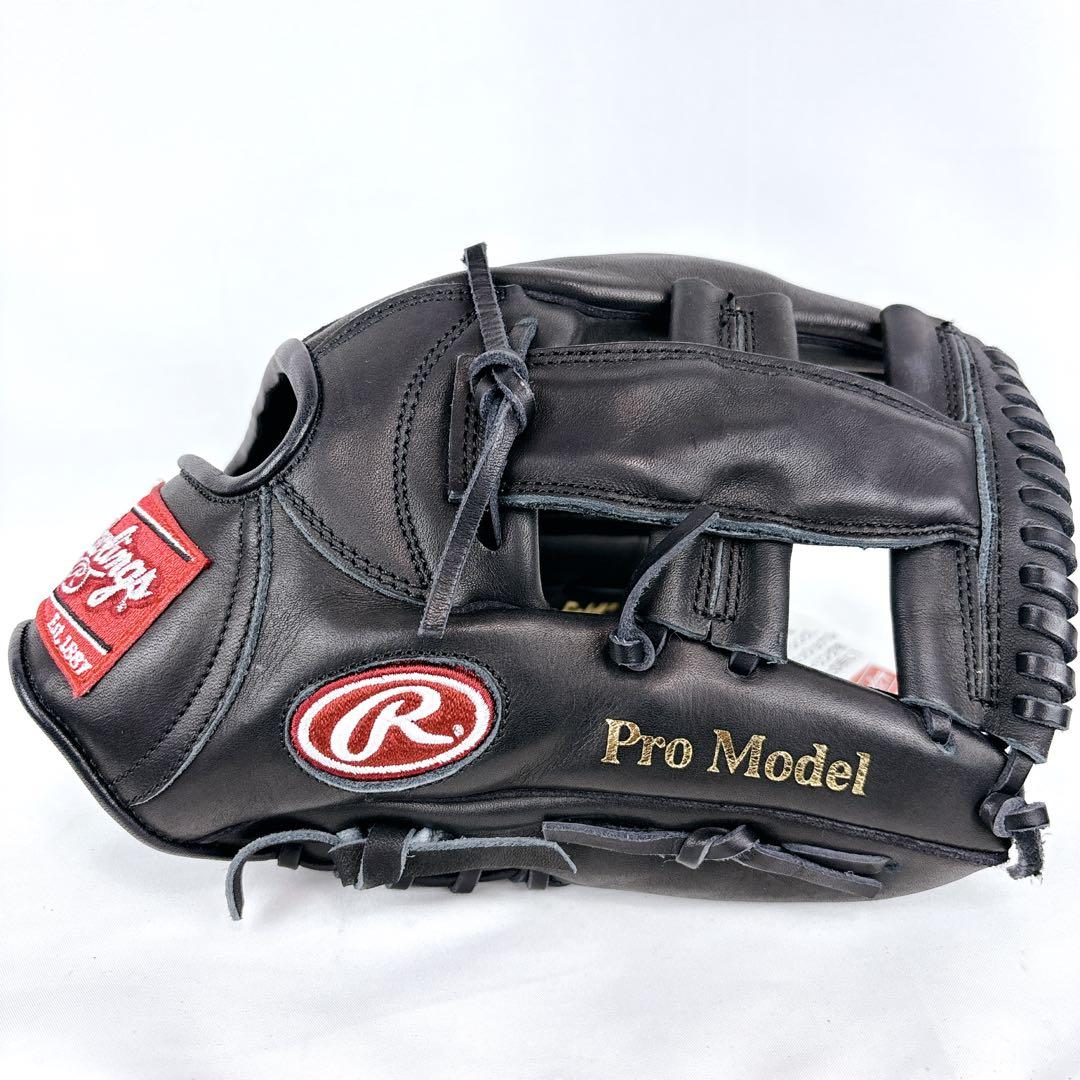 【ジューシー】　Rawlings Pro Model 軟式グローブ 黒