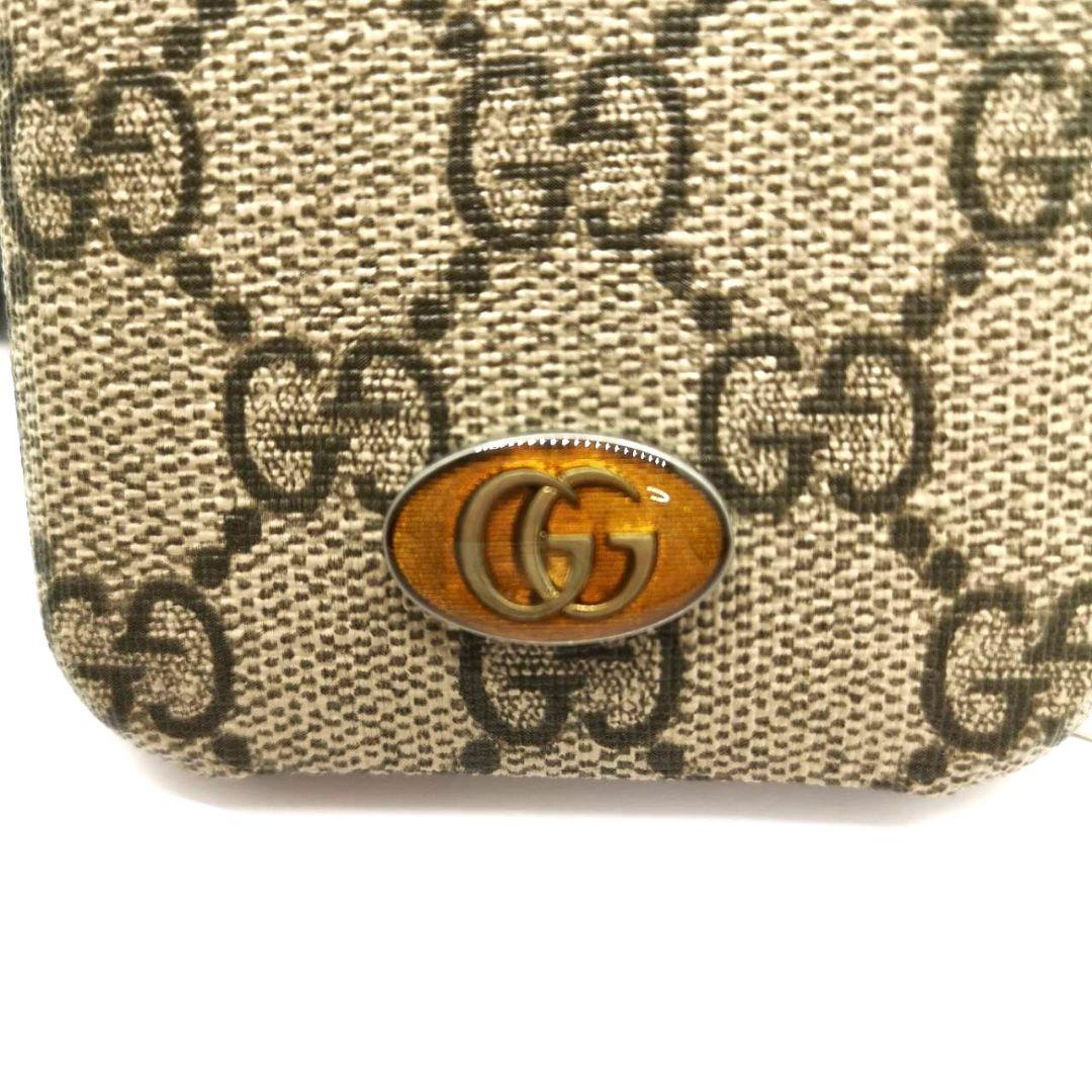 未使用 タグ 箱付 グッチ GG柄 iPhone11Pro スマホ ケース 茶