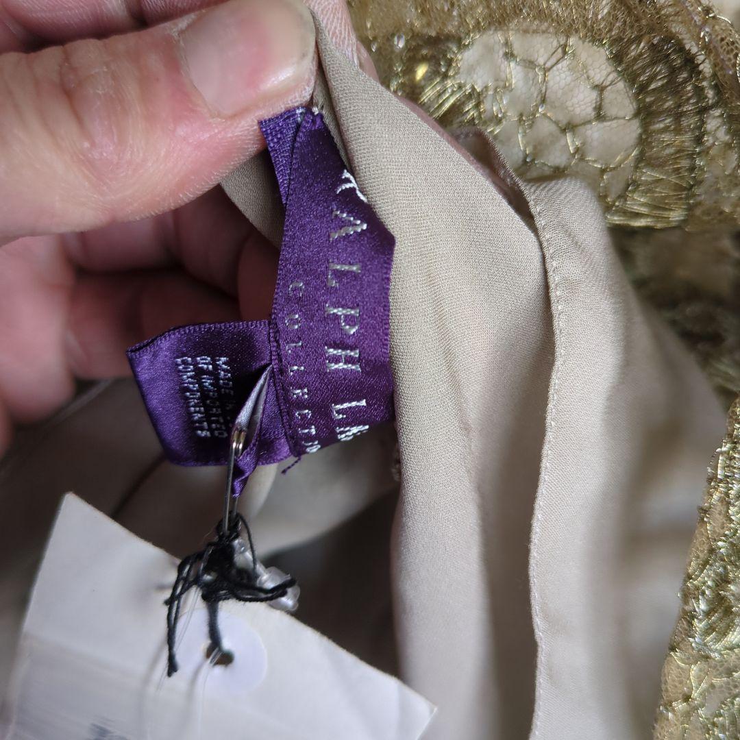 ラルフローレン エレガント ゴールド ビーズ刺繍 キャミソール