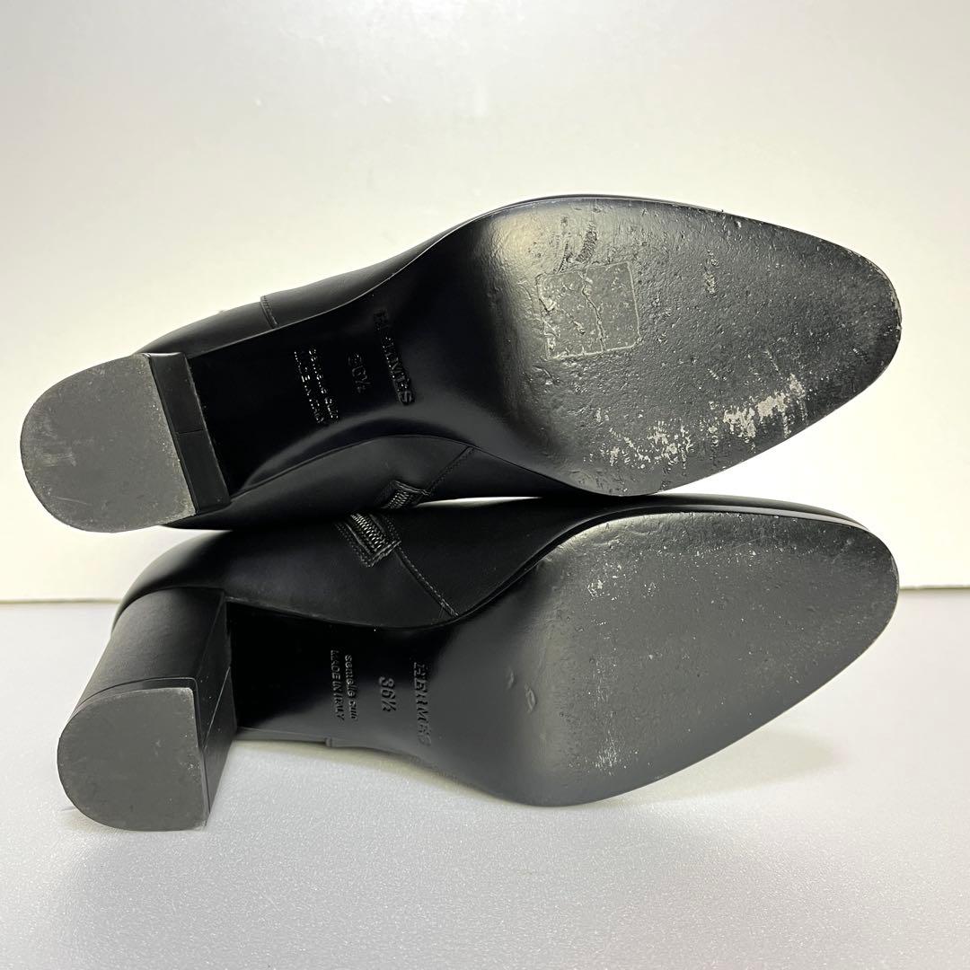 36.5 エルメス サンジェルマン ショートブーツ　黒 レザー　23.5