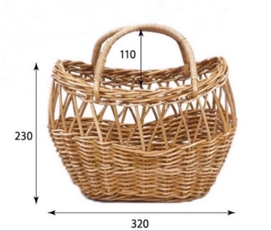 そらっち　ハンドメイド　作家様　ミナポルホネン　カゴバッグ　タンバリン